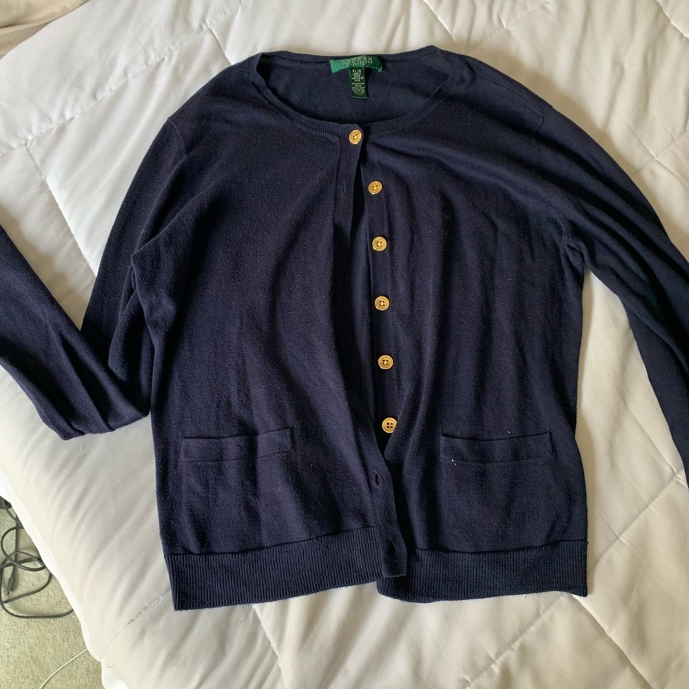 Ralph Lauren Navy Cardigan